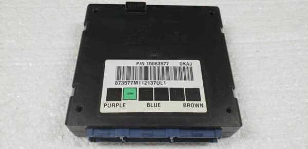 Programmed 2002 Yukon BCM 15063577 for GM trucks. Shows the module's housing and connection ports, ready to fix electrical issues like faulty locks and lights.
