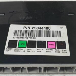 VIN-programmed 2007-2011 Sierra 3500 BCM 15284816, showing connection ports. Fixes electrical issues and DTC B1001.