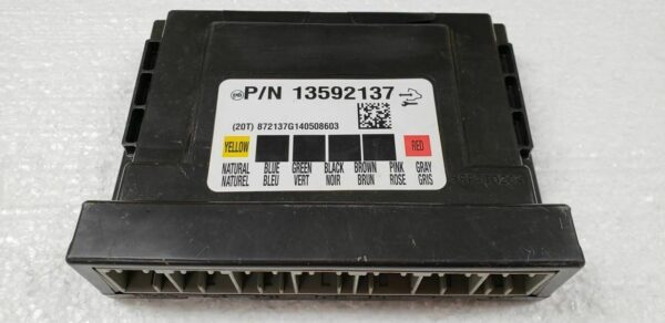 Front view of the 2015 Sierra BCM part 13506936, showing the main connectors. This cloning service fixes electrical issues and avoids dealer programming.