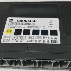 Programmed 2011 Regal BCM replacement for part 13579004. Shows module housing and connectors, ready for installation to fix GM electrical faults.
