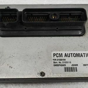 Front view of the 2000-2002 Saturn S Series ECM Engine Control Module, part number 21024986, showing the main housing and electrical connector ports.
