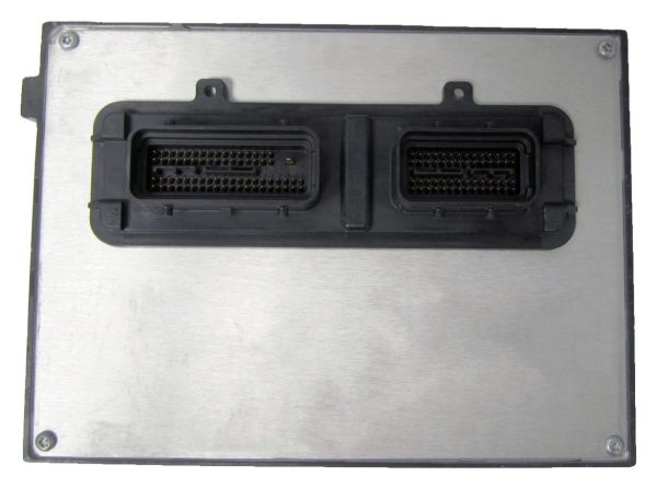 Front view of the 2005-2006 Pursuit PCM 12599714, showing the main electrical connector ports.