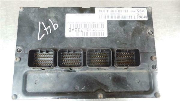 2003 Dodge Intrepid ECM Engine Control Module 04896722AG, front view showing connectors.