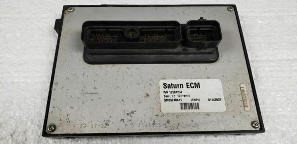 2003 Saturn ION ECM Engine Control Module with part number 12574270 visible.