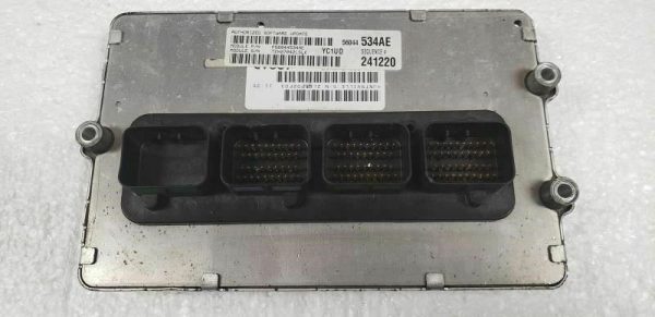 Programmed 2006 Chrysler 300 ECM Engine Computer part number 04606838AC, front view showing connectors.