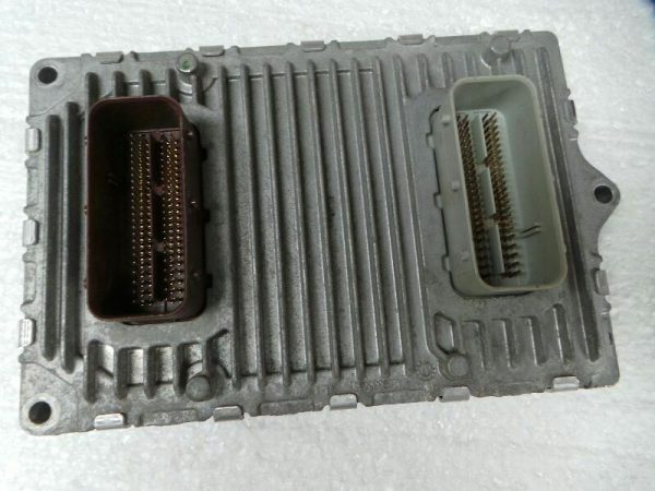 2011 Chrysler 200 ECM Engine Computer P05150628AB, front view showing connectors.