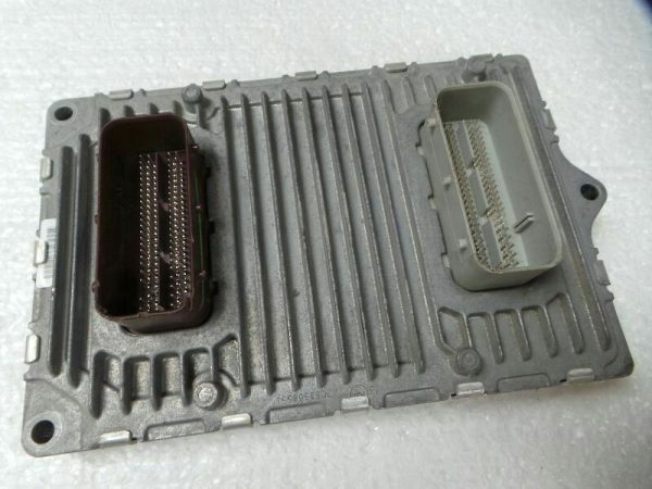 2014 Chrysler 300 ECM Engine Control Module 05150787AC, front view showing connectors.
